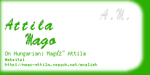 attila mago business card